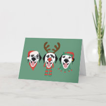 Joyeux Chiens Dalmatiens de Noël