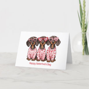 Cartes Pour Fêtes Annuelles Joyeux Chiens de la fête des Valentines