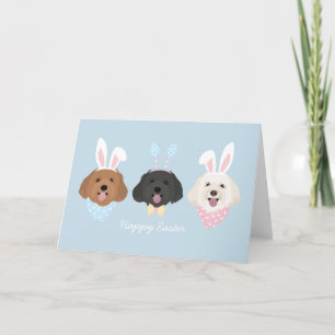 Cartes Pour Fêtes Annuelles Joyeux Chiens de Pâques