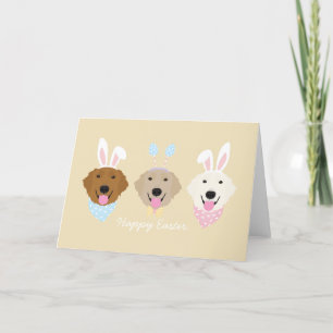 Cartes Pour Fêtes Annuelles Joyeux Chiens de Pâques