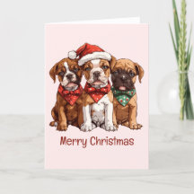 Joyeux Chiens en boîte de Noël