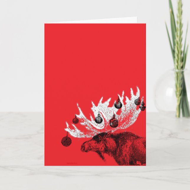 CARTES POUR FÊTES ANNUELLES JOYEUX CHRISMOOSE (Devant)