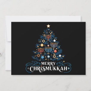 Cartes Pour Fêtes Annuelles Joyeux Chrismukkah Fête juive Hanukkah