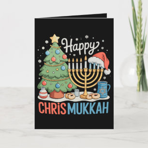 Cartes Pour Fêtes Annuelles Joyeux Chrismukkah Hanukkah Noël Chanukah