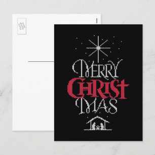 Cartes Pour Fêtes Annuelles Joyeux CHRISTmas Christian Calligraphie