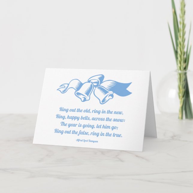 Cartes Pour Fêtes Annuelles Joyeux cloches, Bague au Nouvel An (Devant)