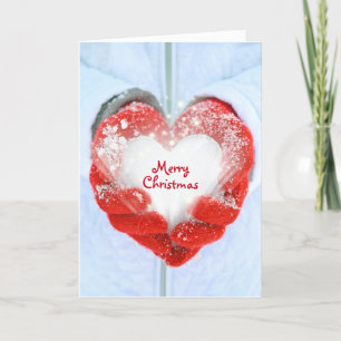 Cartes Pour Fêtes Annuelles Joyeux coeur glacé de Noël