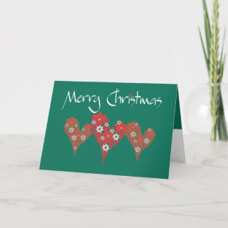 Cartes Pour Fêtes Annuelles Joyeux Coeurs de Noël