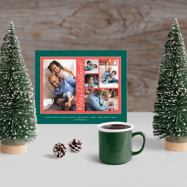Cartes Pour Fêtes Annuelles Joyeux collage photo de Noël (Créateur téléchargé)