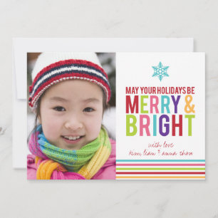 Cartes Pour Fêtes Annuelles Joyeux coloré et photo brillante