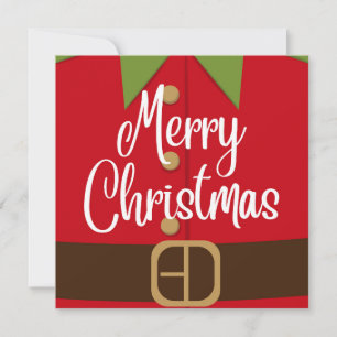 Cartes Pour Fêtes Annuelles Joyeux costume Elf Père Noël