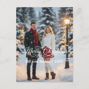 Cartes Pour Fêtes Annuelles Joyeux couple de Noël photo avant