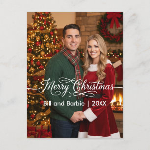 Cartes Pour Fêtes Annuelles Joyeux couple de Noël photo avant