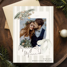 Joyeux Couple Marié Photo Noël