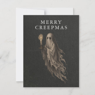Cartes Pour Fêtes Annuelles Joyeux Creepmas Fantôme Gothique Noël