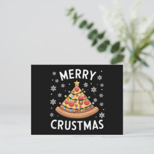 Cartes Pour Fêtes Annuelles Joyeux Crustmas Pizza Noël Arbre de Noël Cadeaux