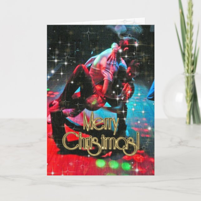 Cartes Pour Fêtes Annuelles Joyeux danseurs de Noël PERSONNALISÉS (Devant)