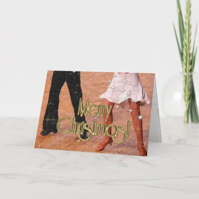 Cartes Pour Fêtes Annuelles Joyeux danseurs de Noël PERSONNALISÉS (Devant)