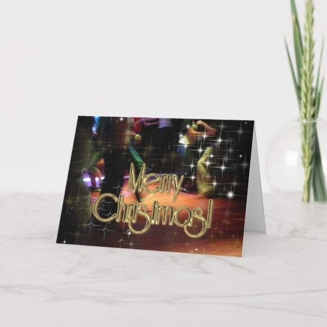 Cartes Pour Fêtes Annuelles Joyeux danseurs de Noël PERSONNALISÉS (Devant)