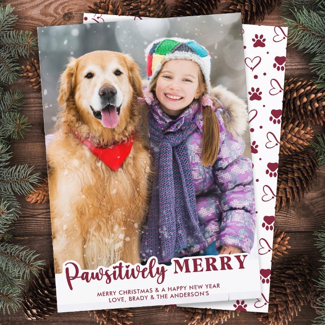 Cartes Pour Fêtes Annuelles Joyeux de façon péremptoire Amoureux des chiens ph (Créateur téléchargé)