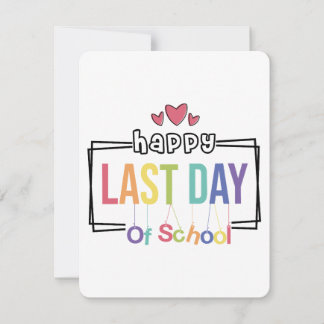 Cartes Pour Fêtes Annuelles Joyeux Dernier Jour De L'École Svg, vacances d'été