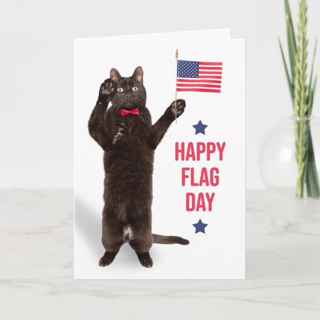 Cartes Pour Fêtes Annuelles Joyeux Drapeau Jour du drapeau Drapeau de la tenue (Devant)
