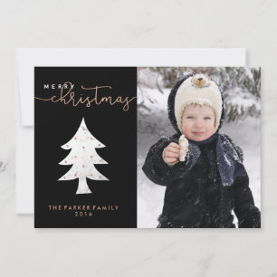 Cartes Pour Fêtes Annuelles Joyeux en marbre   Photo de Noël