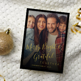 Cartes Pour Fêtes Annuelles Joyeux et Bright photo de famille moderne Noël
