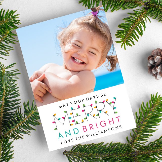 Cartes Pour Fêtes Annuelles Joyeux et brillant Amusement moderne Noël photo (Créateur téléchargé)