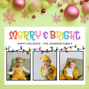 Cartes Pour Fêtes Annuelles Joyeux et brillant couleur 3 photo