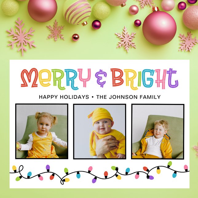 Cartes Pour Fêtes Annuelles Joyeux et brillant couleur 3 photo (Créateur téléchargé)