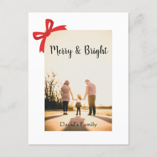 Cartes Pour Fêtes Annuelles Joyeux et brillant de Noël moderne minima propre