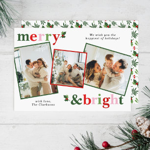 Cartes Pour Fêtes Annuelles Joyeux et brillant Noël Fun Family