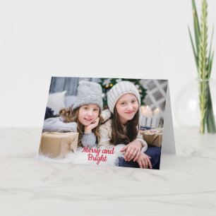 Cartes Pour Fêtes Annuelles Joyeux et brillant pays Noël 2 Photo Holiday