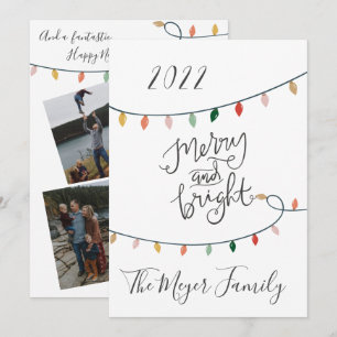 Cartes Pour Fêtes Annuelles Joyeux Et Brillants Feux De Noël 4 Photo