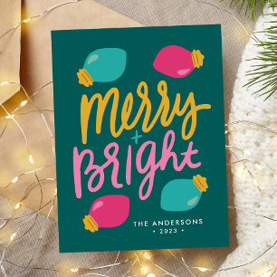 Cartes Pour Fêtes Annuelles Joyeux et brillants feux de Noël non photo