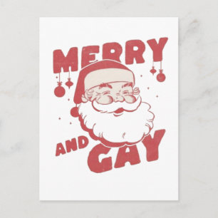 Cartes Pour Fêtes Annuelles Joyeux et gai Noël Funny Christmas LGBTQ Fierté