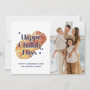 Cartes Pour Fêtes Annuelles Joyeux et heureux jours de Challah Hanoukka Famill