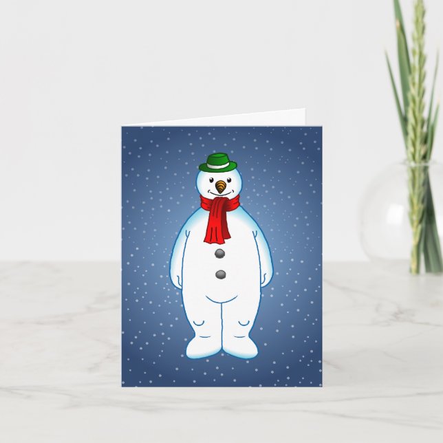 Cartes Pour Fêtes Annuelles Joyeux et heureux Snowman (Devant)
