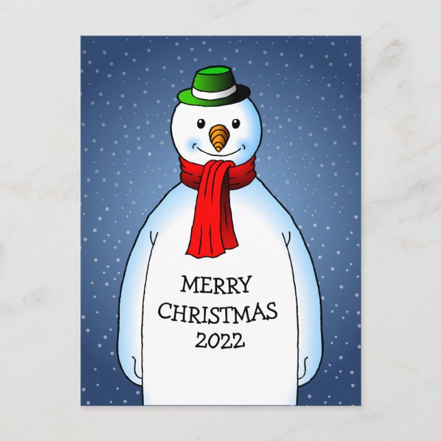 Cartes Pour Fêtes Annuelles Joyeux et heureux Snowman (Devant)