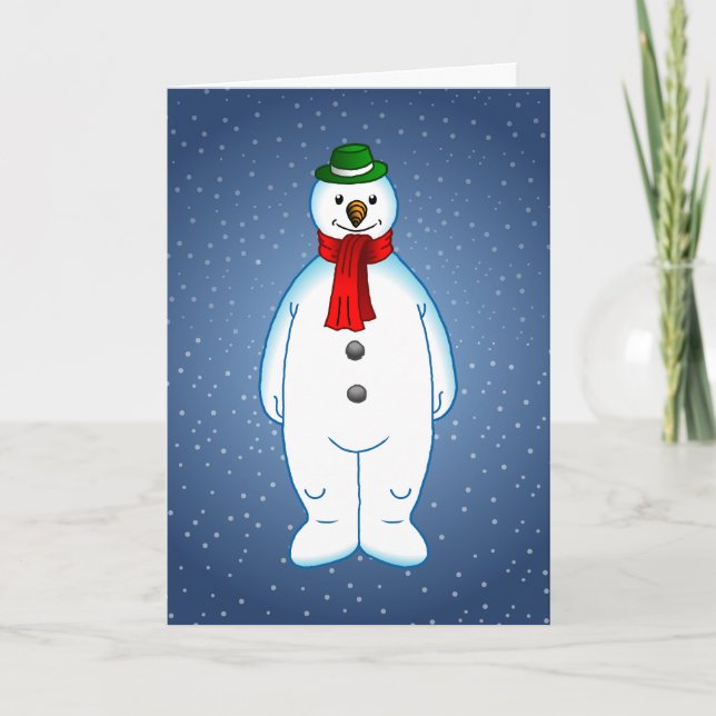 Cartes Pour Fêtes Annuelles Joyeux et heureux Snowman (Devant)