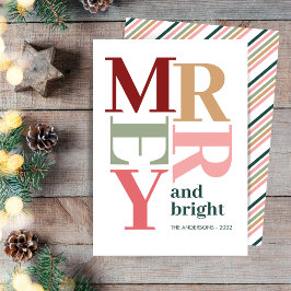 Cartes Pour Fêtes Annuelles Joyeux et Joyeux Noël sur mesure