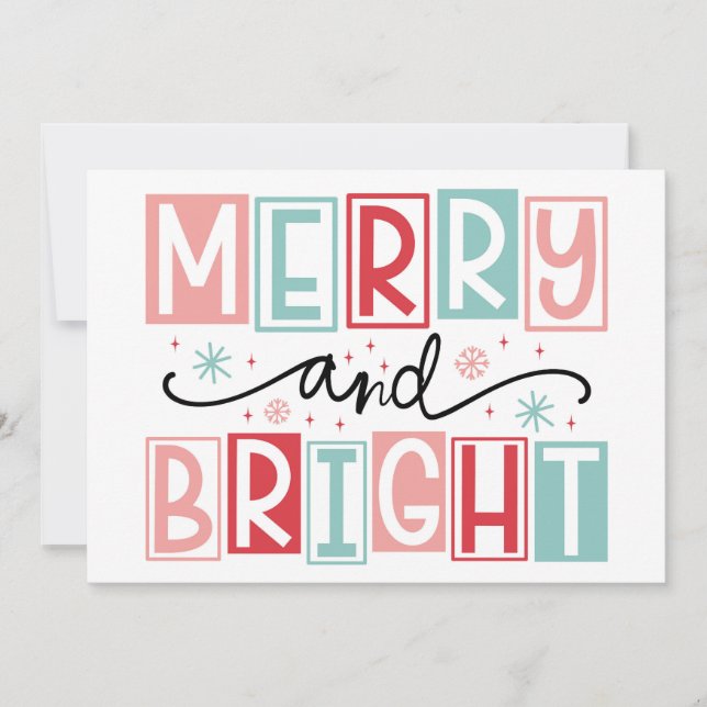 Cartes Pour Fêtes Annuelles Joyeux et lumineux (Devant)