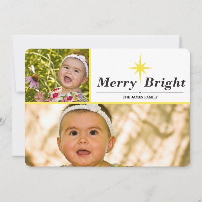 Cartes Pour Fêtes Annuelles joyeux et lumineux (Devant)