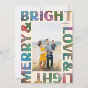 Cartes Pour Fêtes Annuelles Joyeux et lumineux Amour et Fêtes Légères