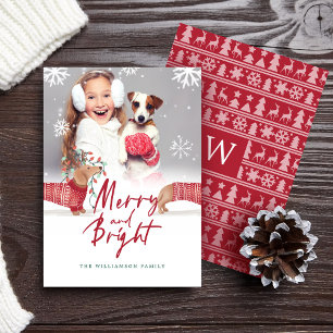 Cartes Pour Fêtes Annuelles Joyeux et lumineux   Dachshund Photo du pull de No