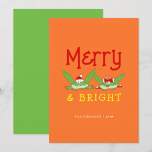 Cartes Pour Fêtes Annuelles Joyeux et Lumineux Noël Drôle