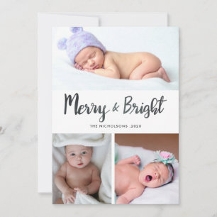 Cartes Pour Fêtes Annuelles Joyeux Et Lumineux   Photo Baby First Christmas