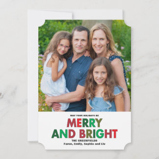 Cartes Pour Fêtes Annuelles Joyeux et lumineux voeux de vacances