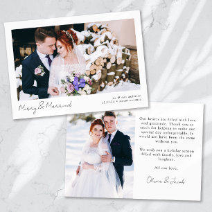 Cartes Pour Fêtes Annuelles Joyeux et marié 2 photo Mariage de calligraphie